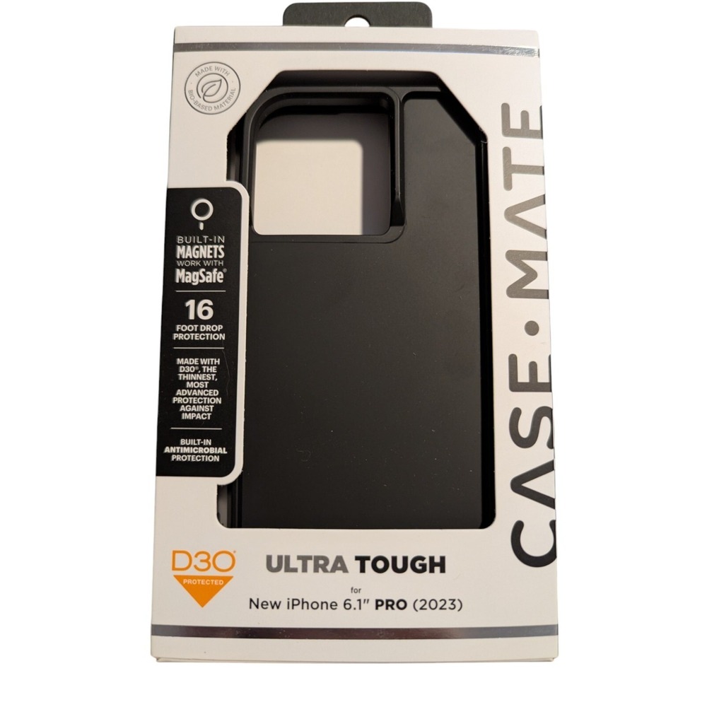 i5. Case-Mate‎ Ultra Tough Case for  iPhone 15 Pro - Black W/Magsafe D30 Protect